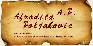 Afrodita Poljaković vizit kartica